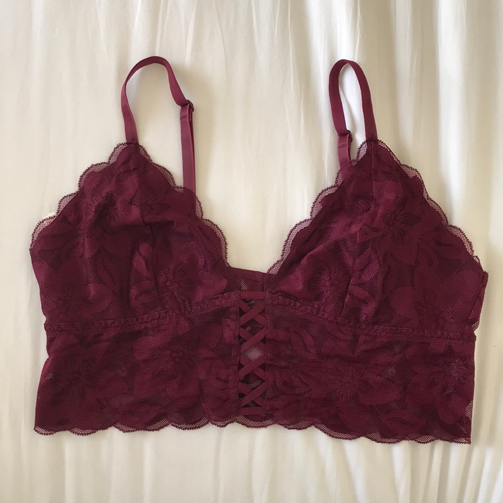 Burgundy Lace Bralette